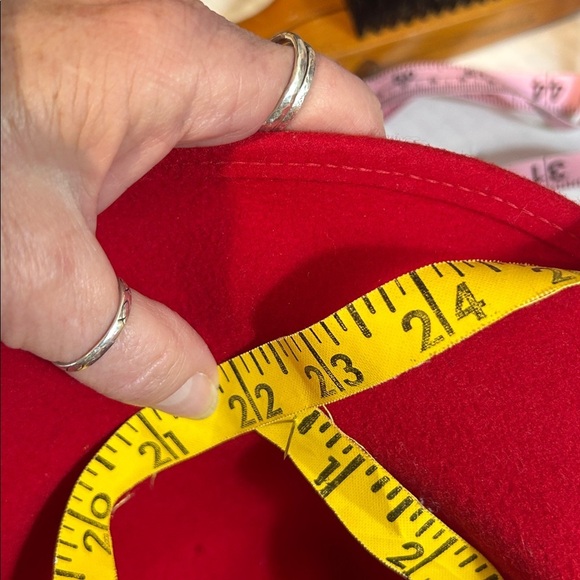 GEO W BOLLMAN RED 100% WOOL FELT VINTAGE  HAT  MADE IN USA main image 13